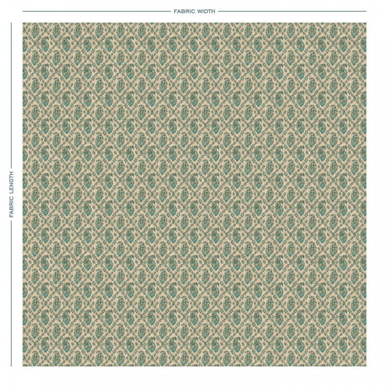 GIVERNY Teal Linen Mix Fabric - Warner House