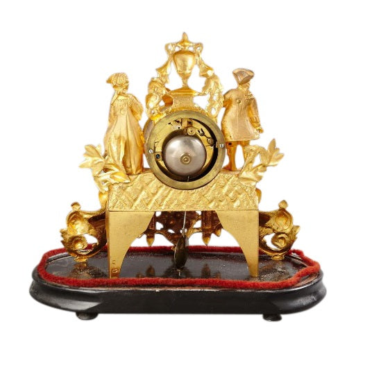 Mantel clock in gilt - back