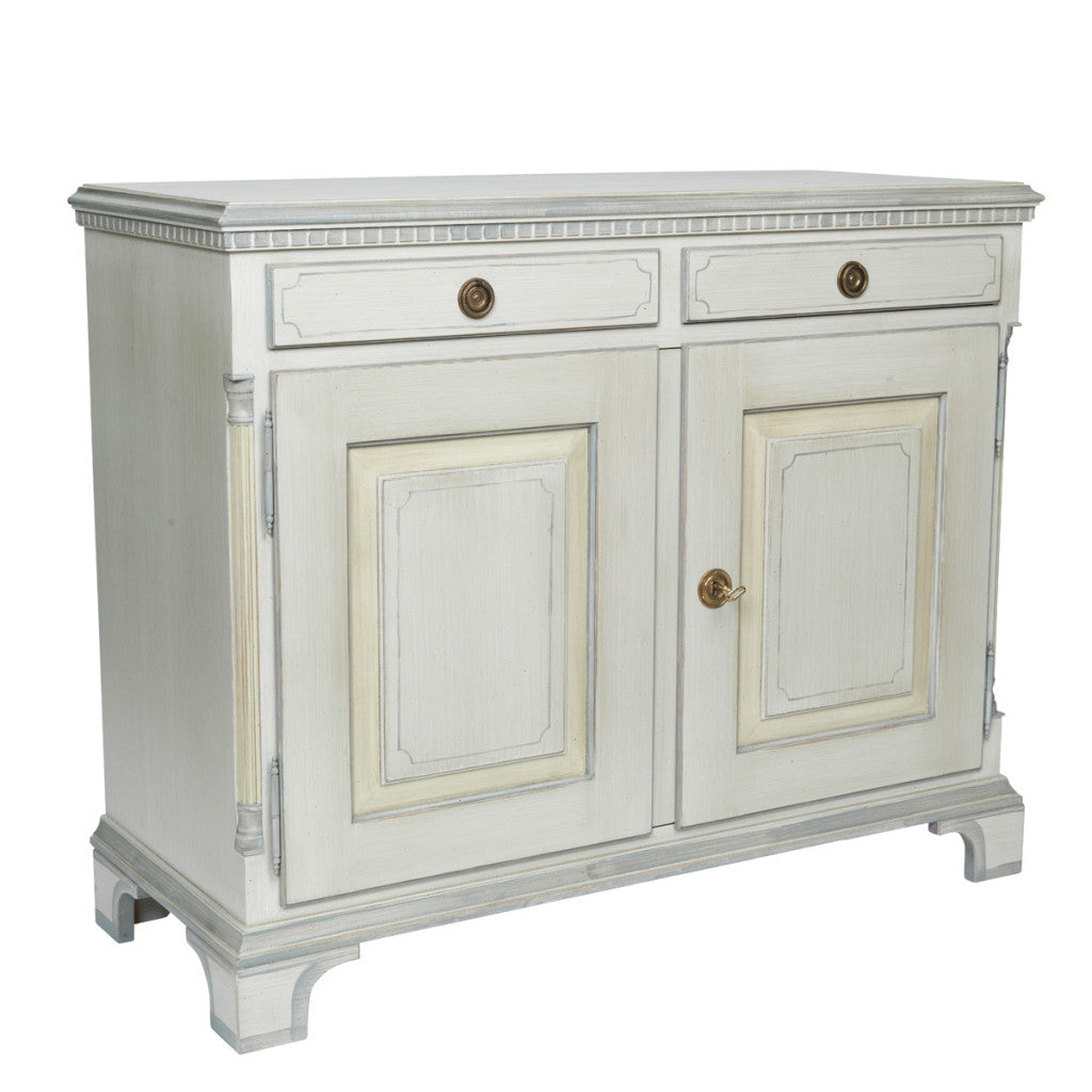 Gustavian 2 door sideboard - side detail