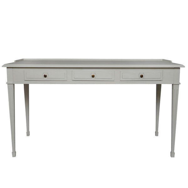 Gustavian 3 drawer desk with detailing