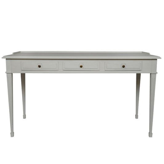 Gustavian 3 drawer desk with detailing