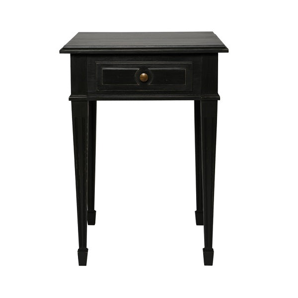 Gustavian bedside table with drawer in hand painted finish
