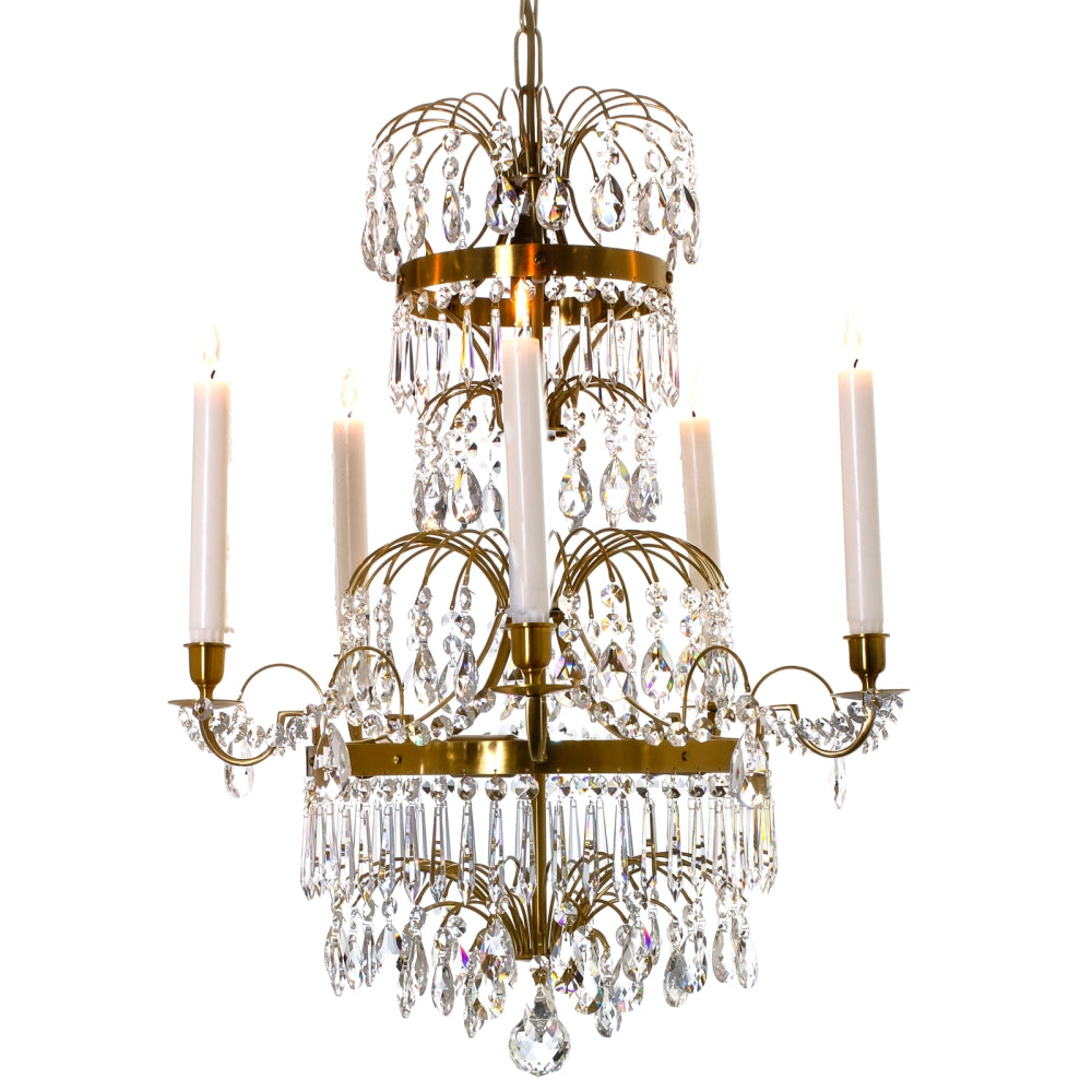 Gustavian crystal chandelier