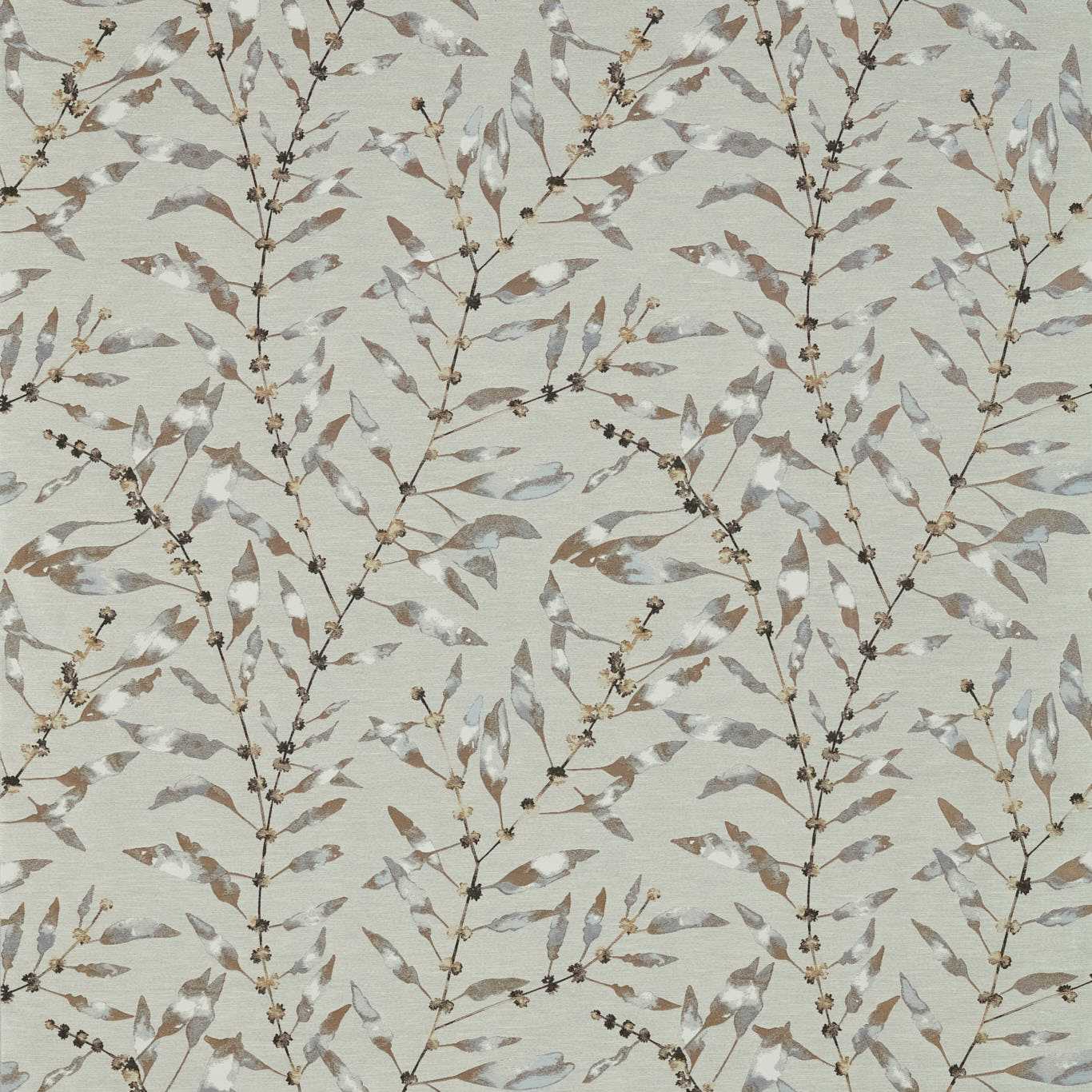 Chaconia Fabric - Brass/Ink