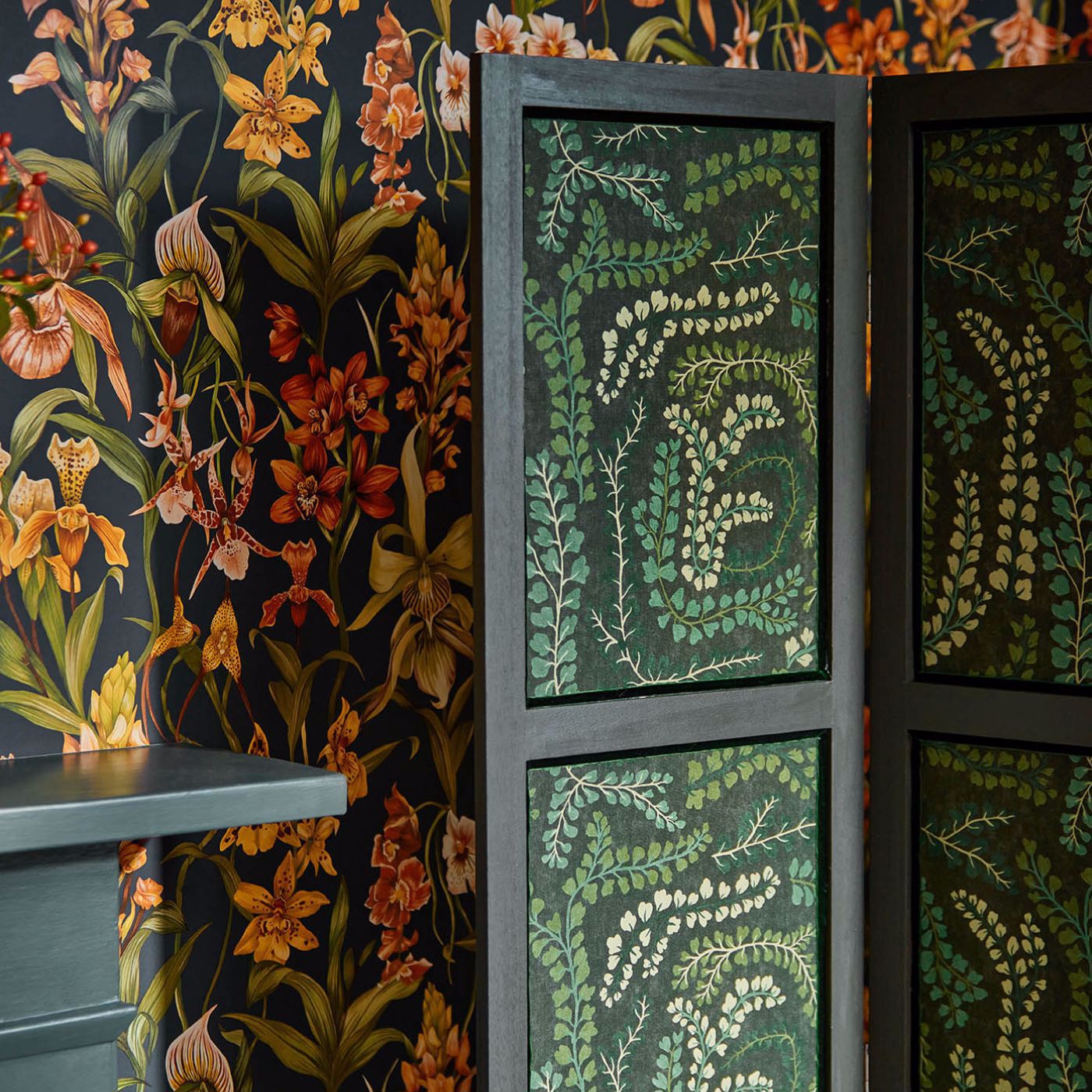 Fayola Room Fabric - Fig Leaf/Clover/Succulent