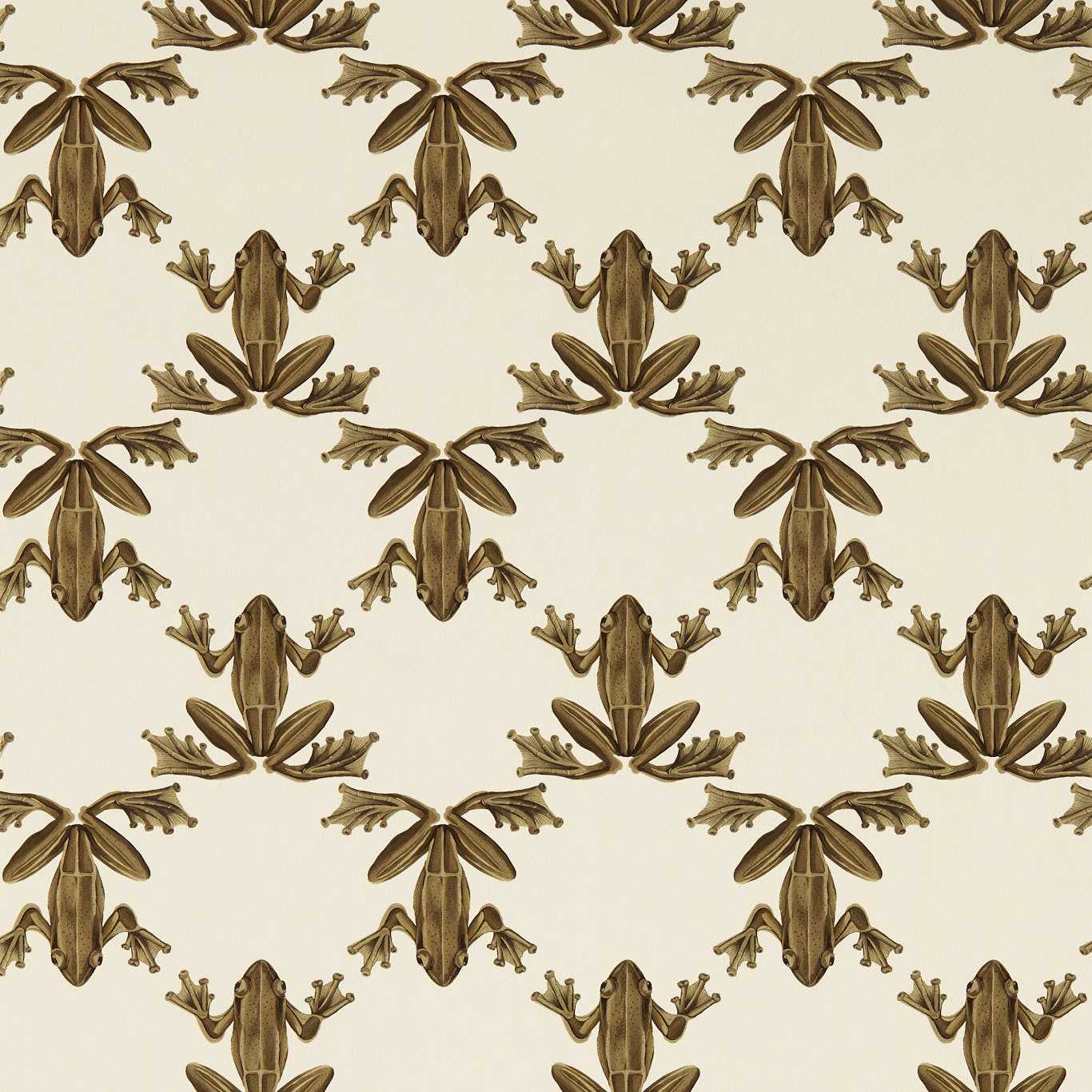 Wood Frog Wallpaper - Gold/Parchment