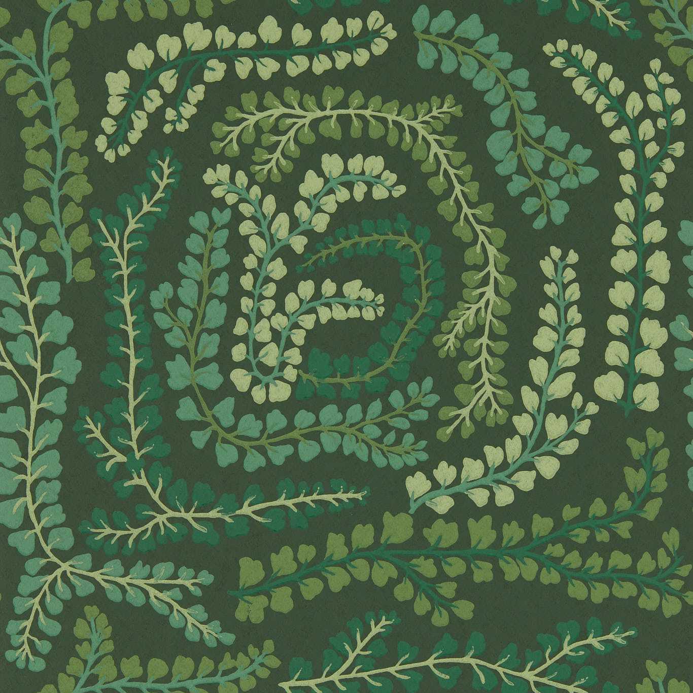 Fayola Wallpaper - Fig Leaf/Clover