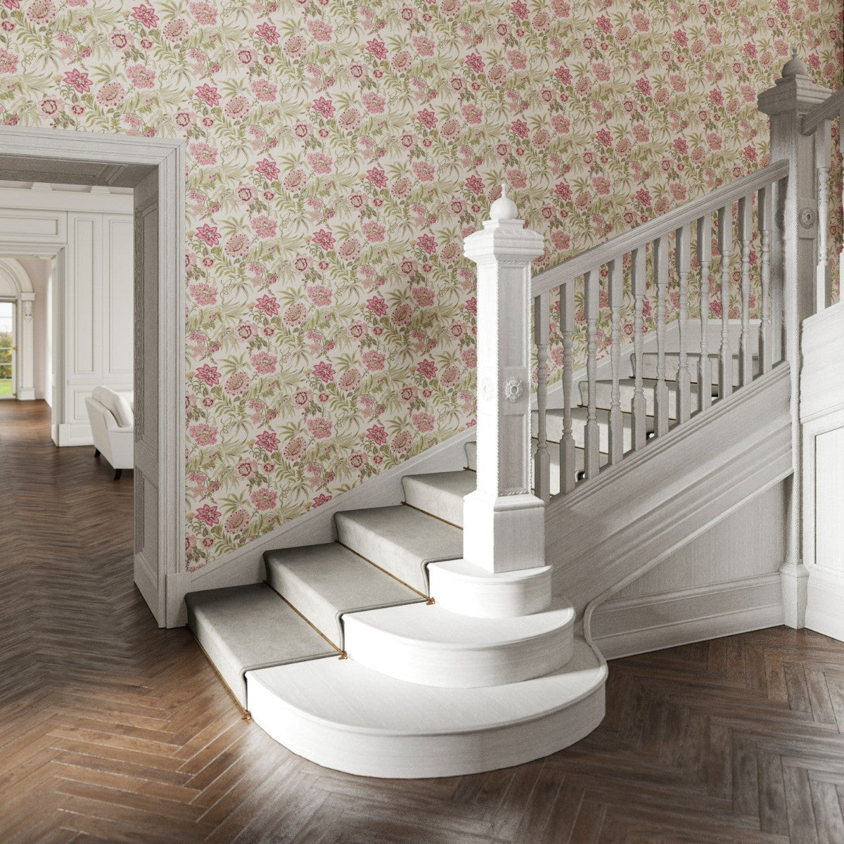 HEMINGFORD Rose Wallpaper - Warner House