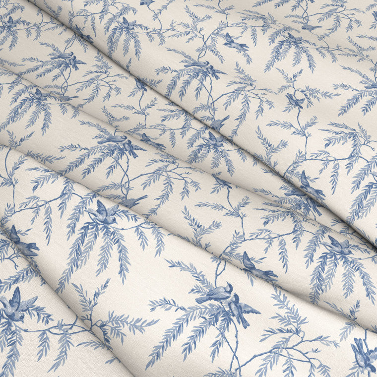 HOUSEMARTINS Wedgwood Linen Mix Fabric - Warner House