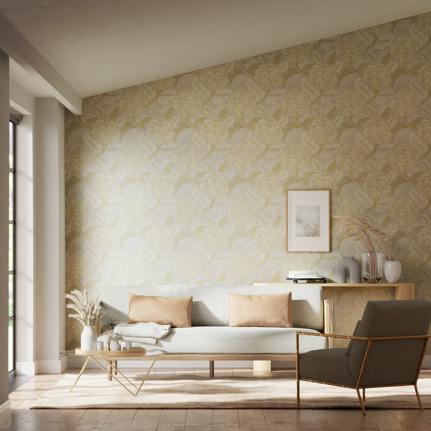 Flourish Room Wallpaper - First Light/Nectar