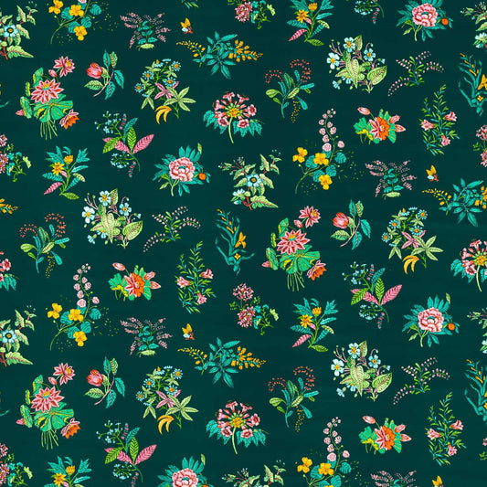 Woodland Floral Fabric - Jade/Malachite/Rose Quartz