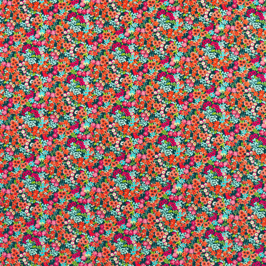 Wildflower Meadow Fabric - Carnelian/Aquamarine/Peridot