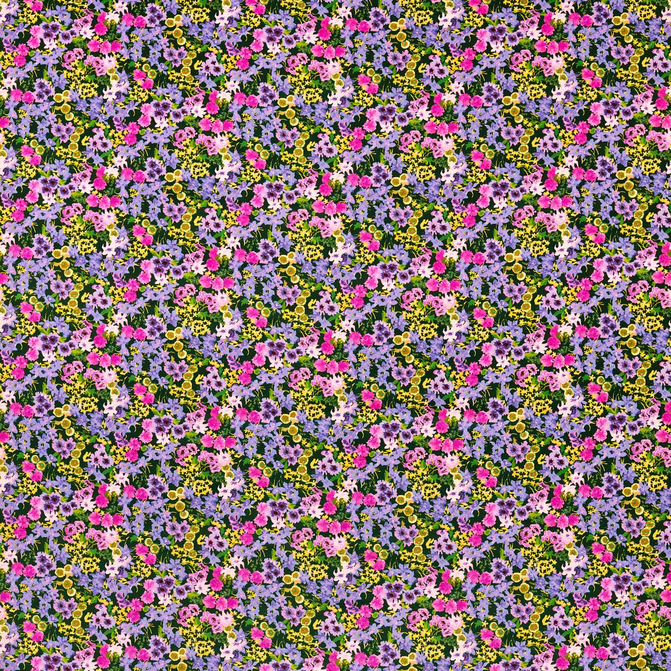 Wildflower Meadow Fabric - Emerald/Amethyst/ Spinel