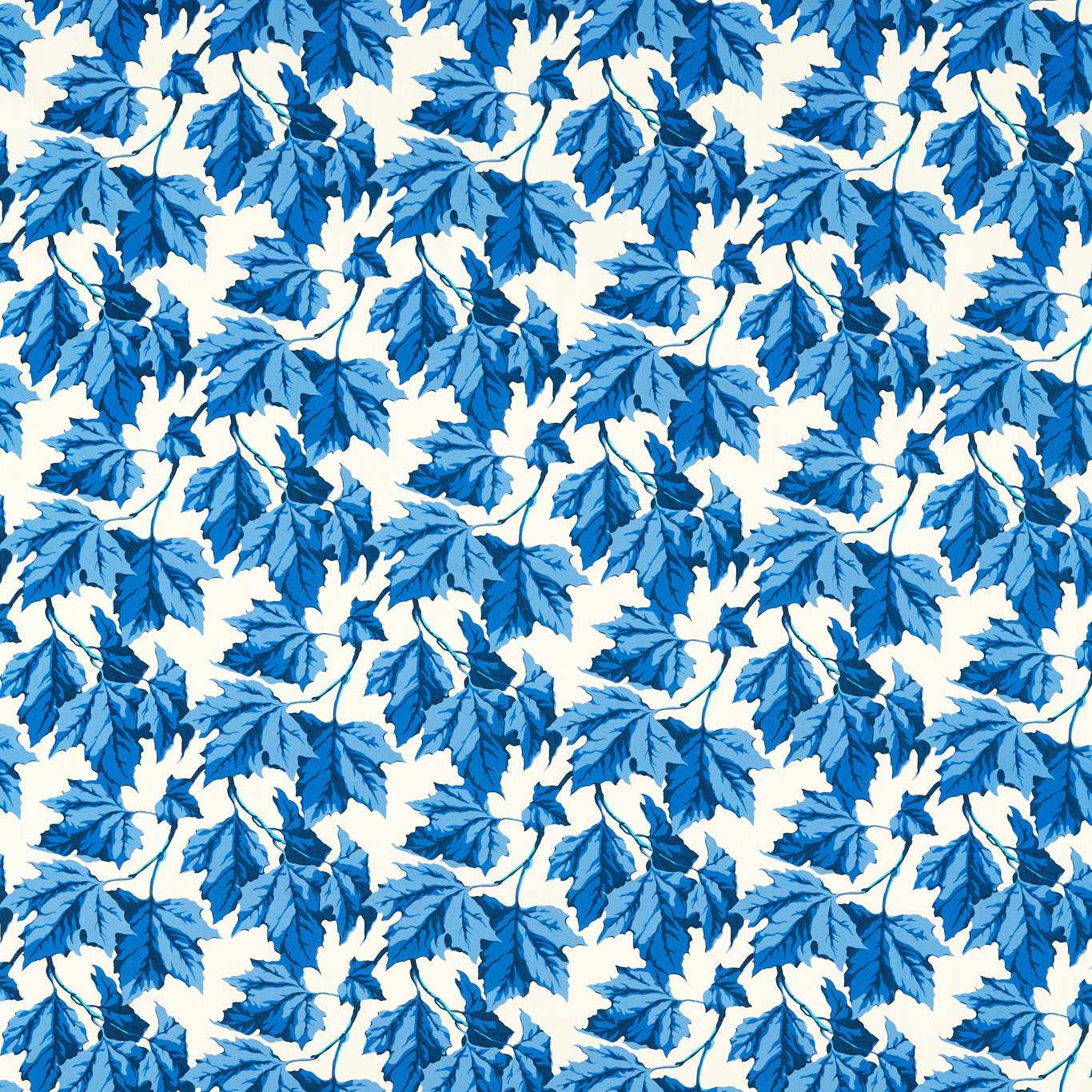 Dappled Leaf Fabric - Lapis