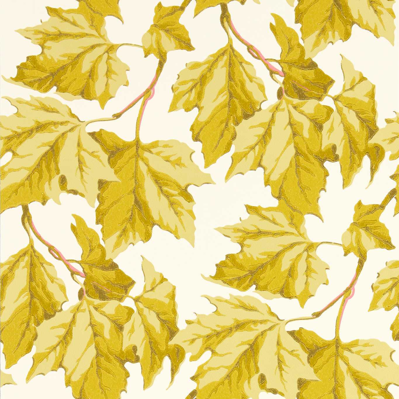Dappled Leaf Wallpaper - Citrine