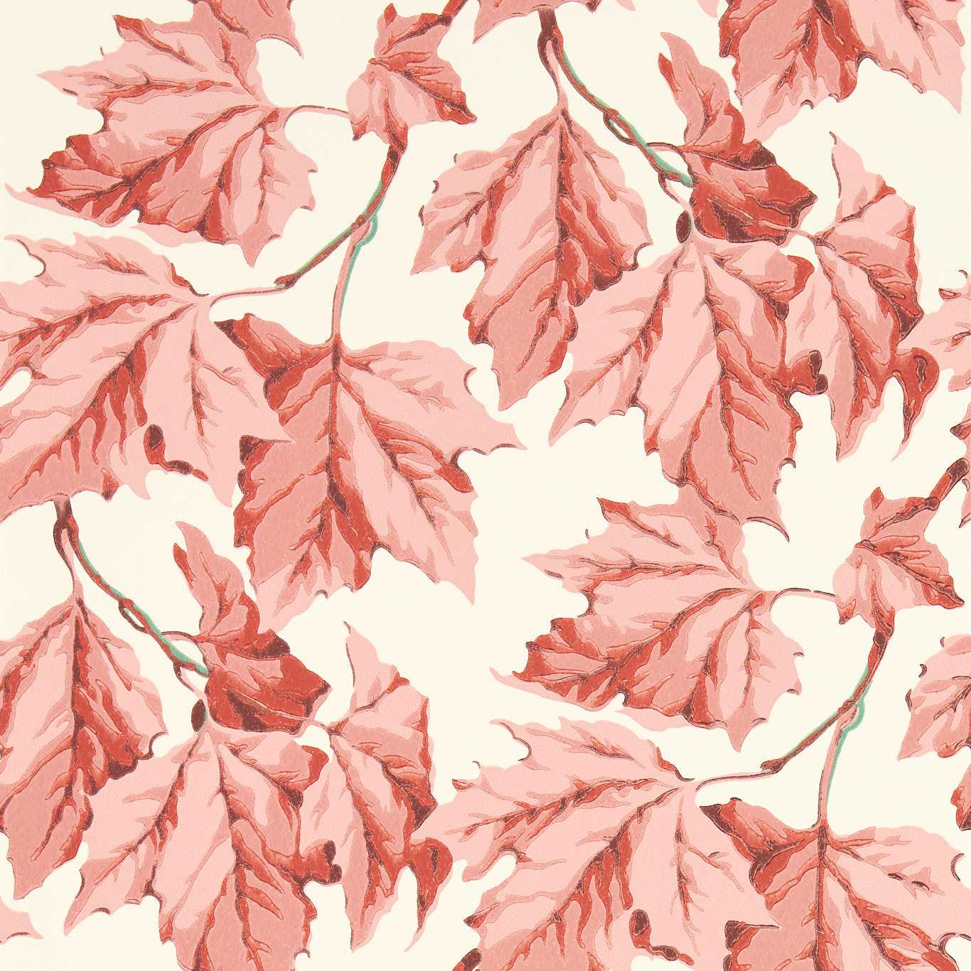 Dappled Leaf Wallpaper - Rose Quartz