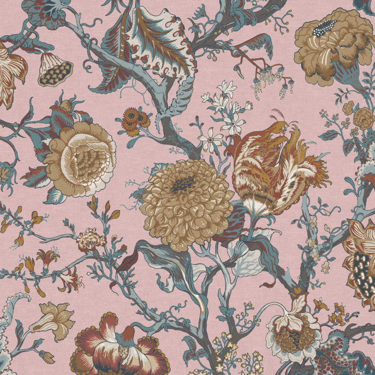 JANNAH Pink Linen Mix Fabric - Warner House