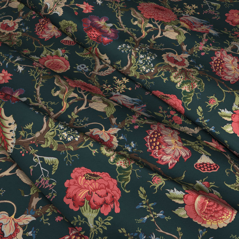 JANNAH Spruce Velvet Fabric - Warner House