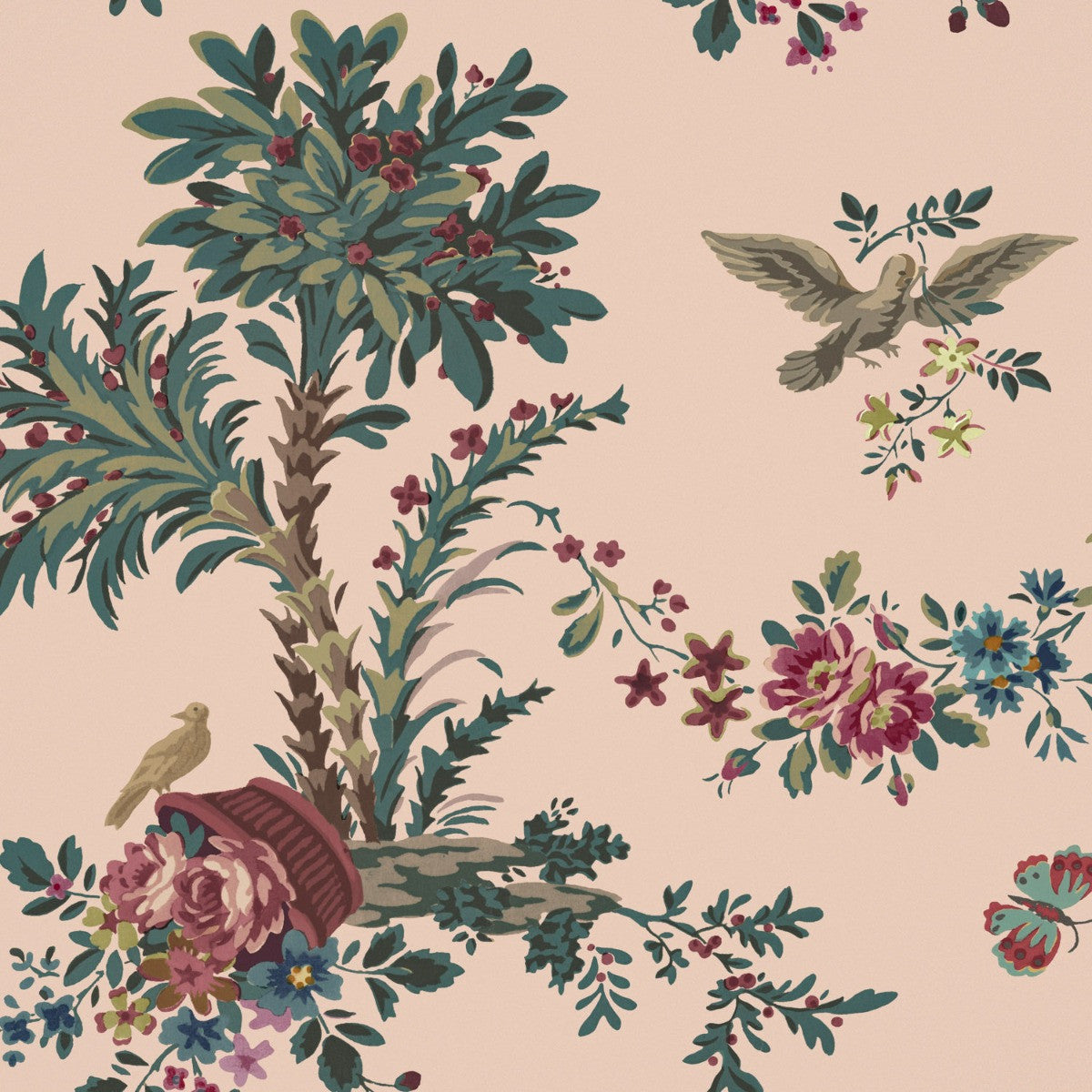 JARDIN PROVENCE Blush Wallpaper - Warner House