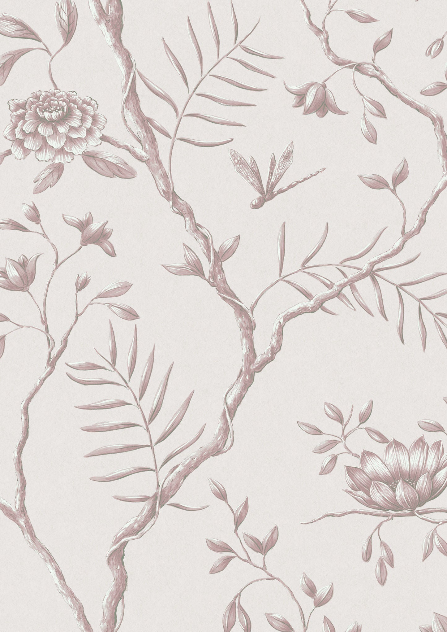 Jasper Peony Room Wallpaper - Purple