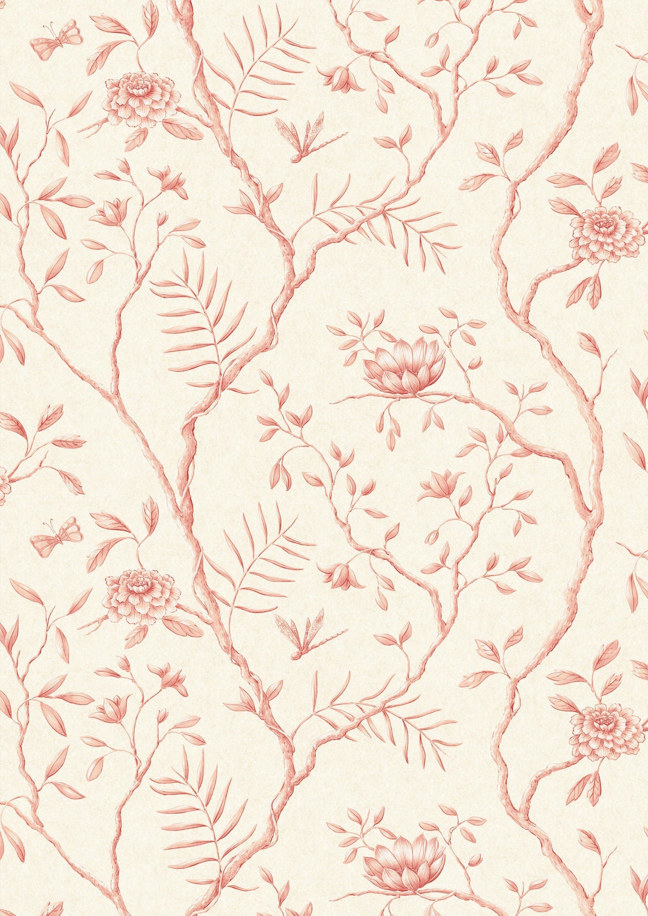 Jasper Peony Room Wallpaper - Pink