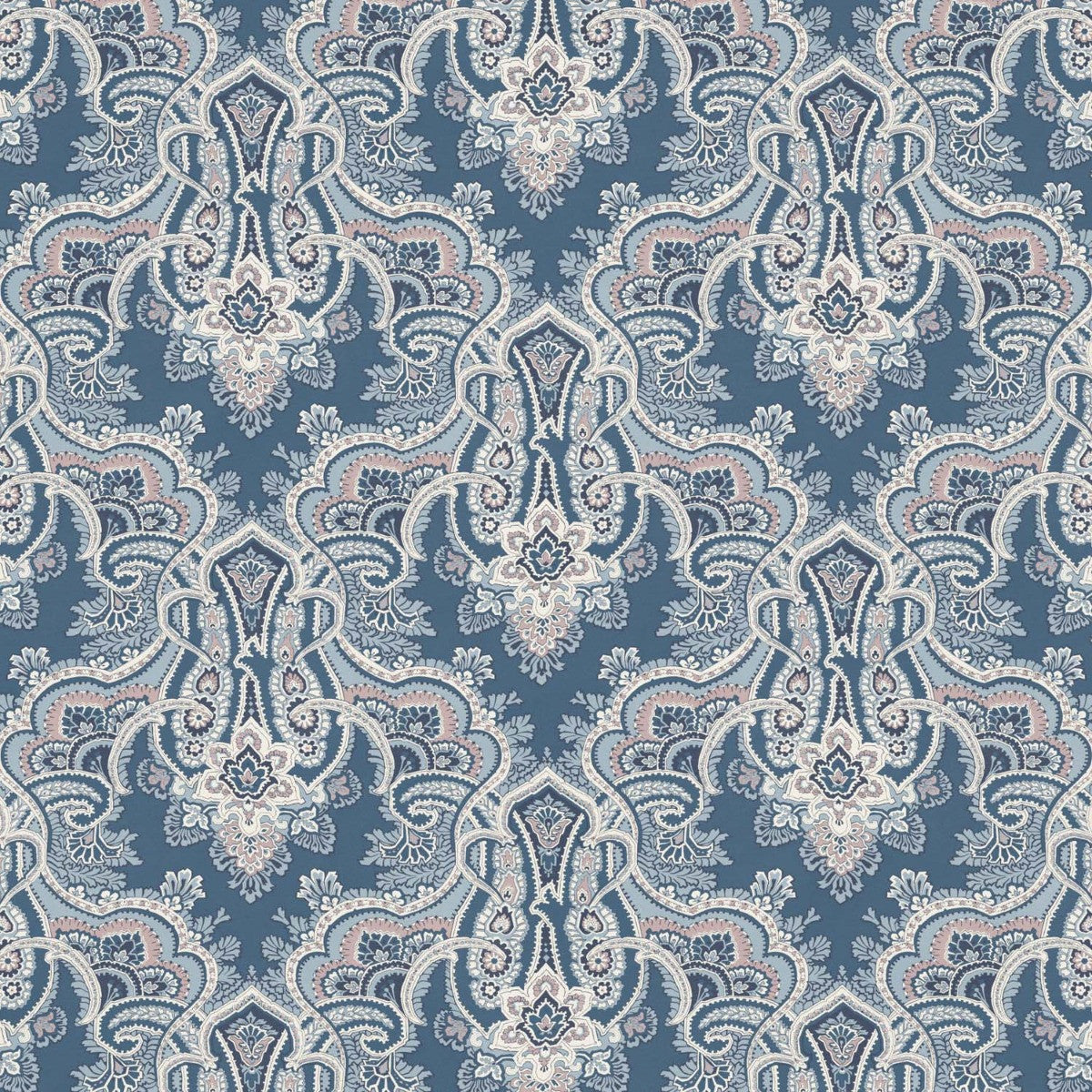 KASHMIR Blue Wallpaper - Warner House