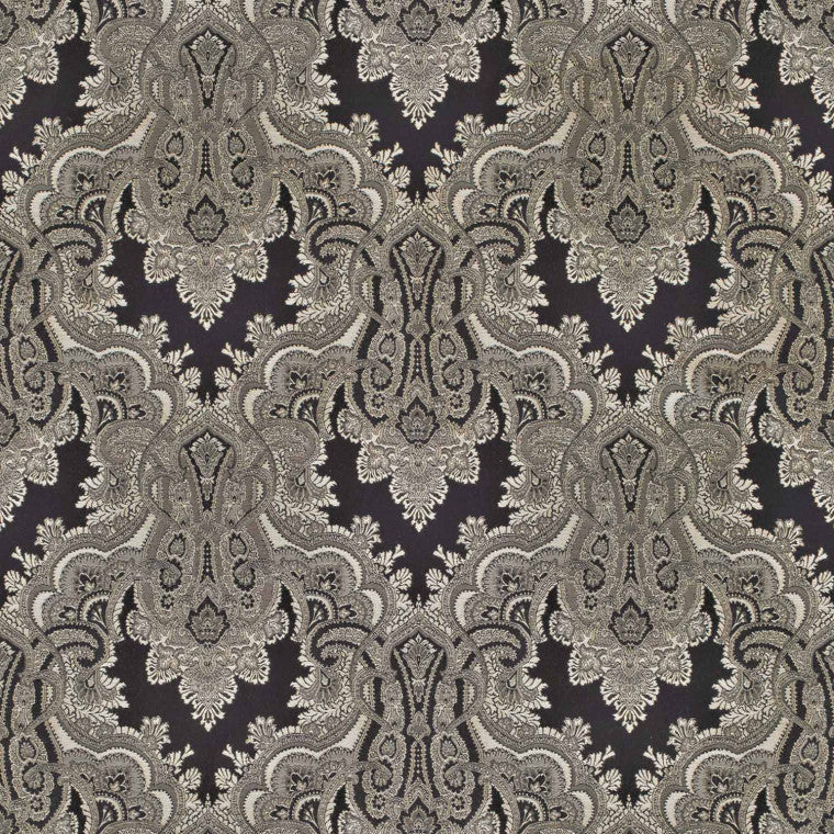 KASHMIR Ebony Woven Fabric - Warner House