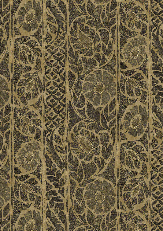 Kashmiri Black Sand Fabric - Lewis & Wood