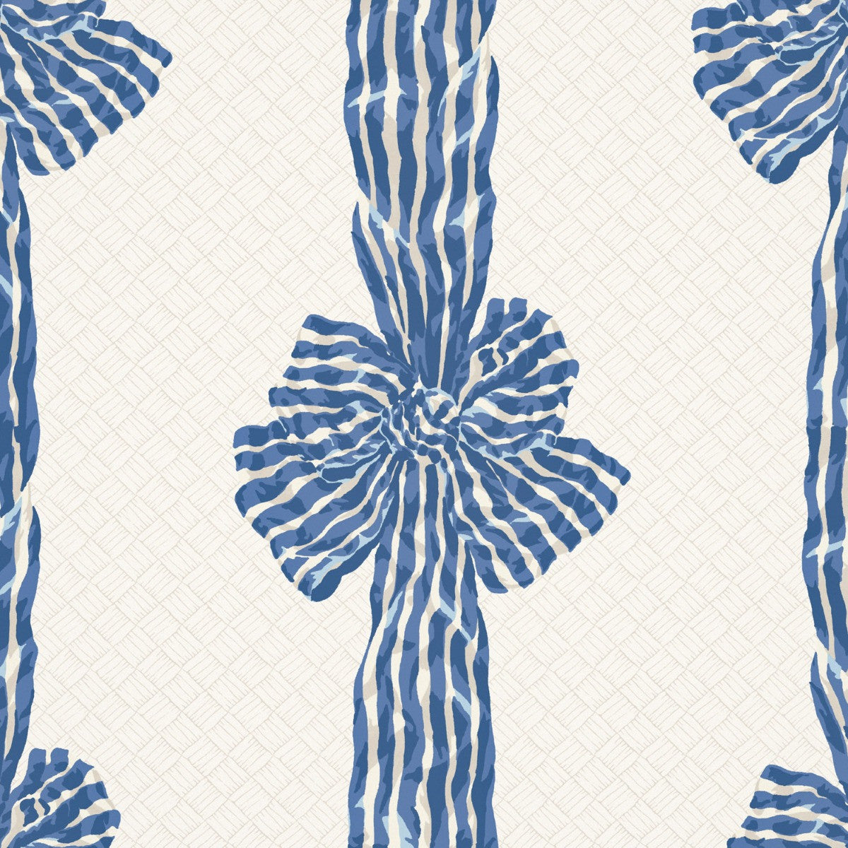 KNOTTED SASH Blue Wallpaper - Warner House