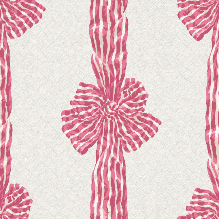 KNOTTED SASH Pink Linen Mix Fabric - Warner House