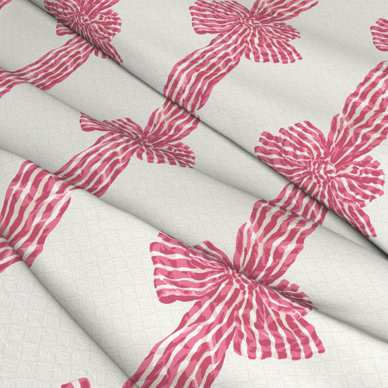 KNOTTED SASH Pink Linen Mix Fabric - Warner House