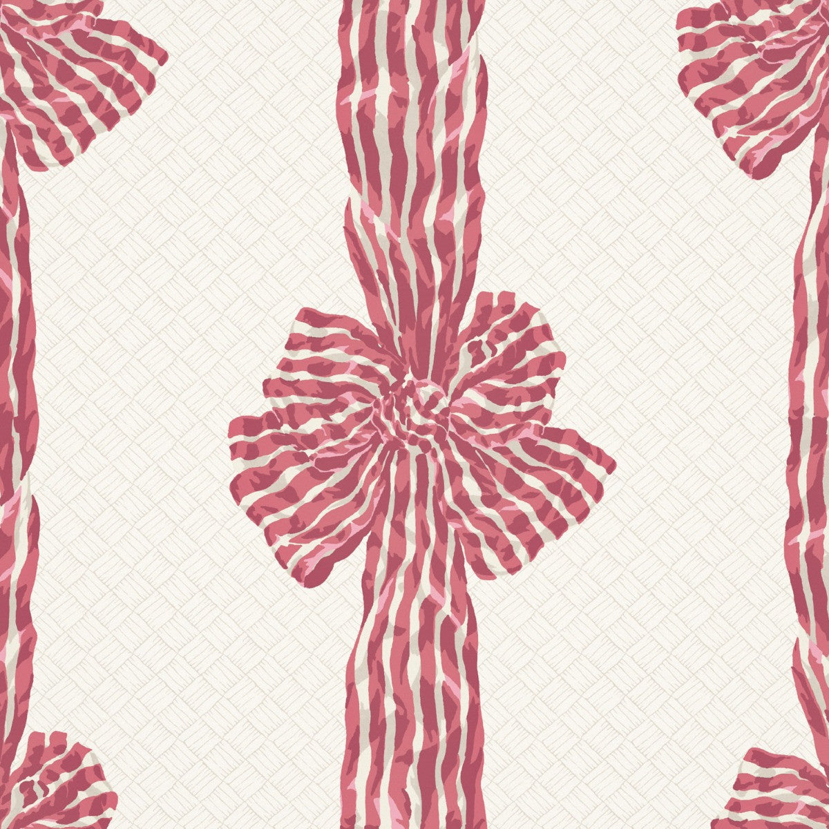 KNOTTED SASH Red Wallpaper - Warner House
