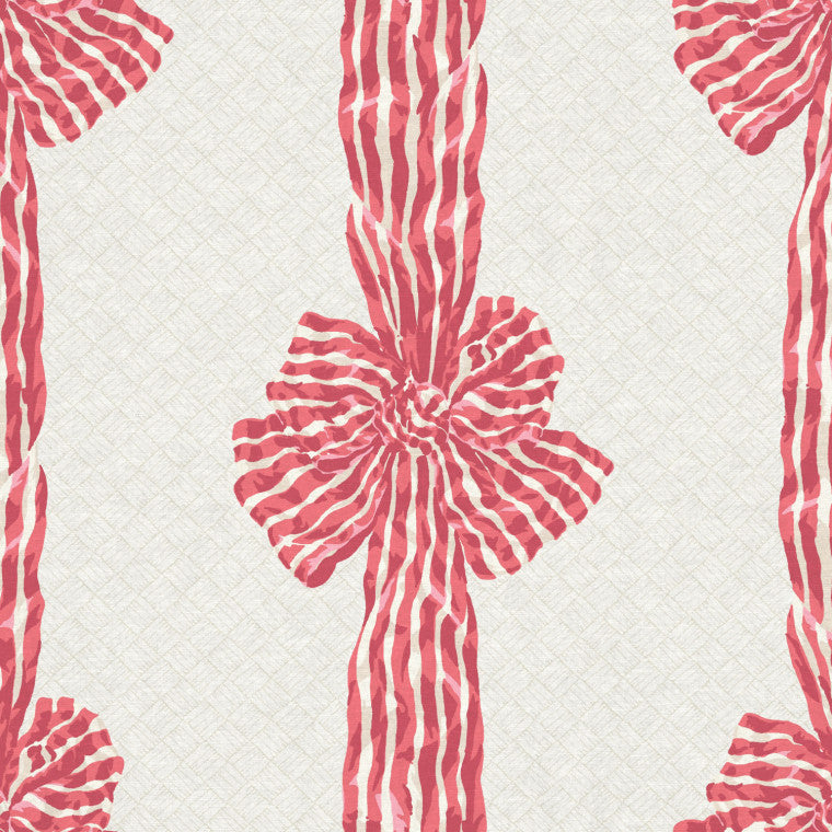 KNOTTED SASH Red Linen Mix Fabric - Warner House