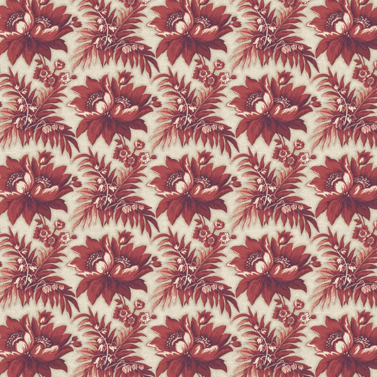 LADY EMMA Red Linen Mix Fabric - Warner House