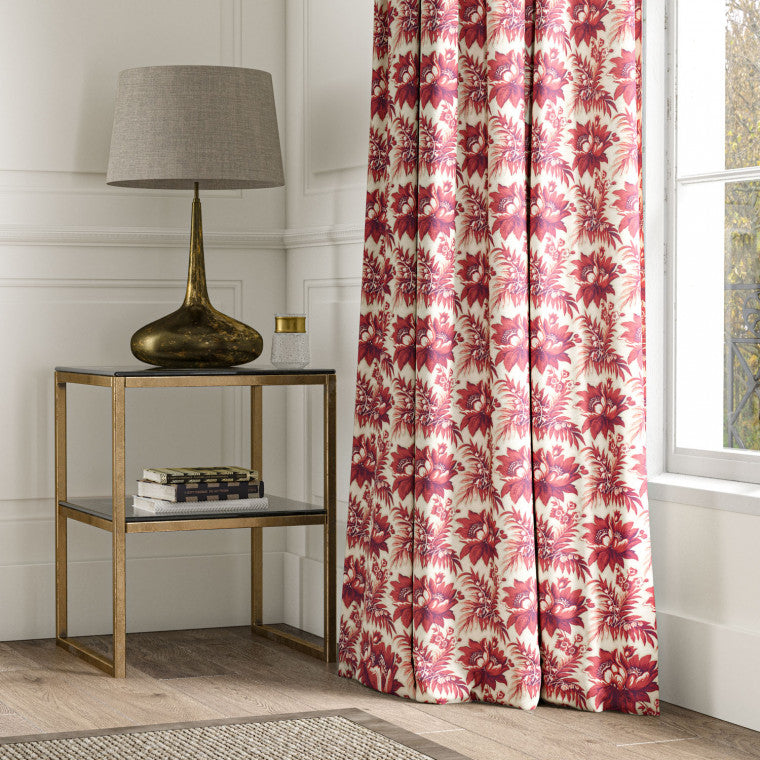 LADY EMMA Red Linen Mix Fabric - Warner House