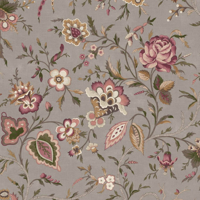LAVENHAM Mulberry Linen Mix Fabric - Warner House