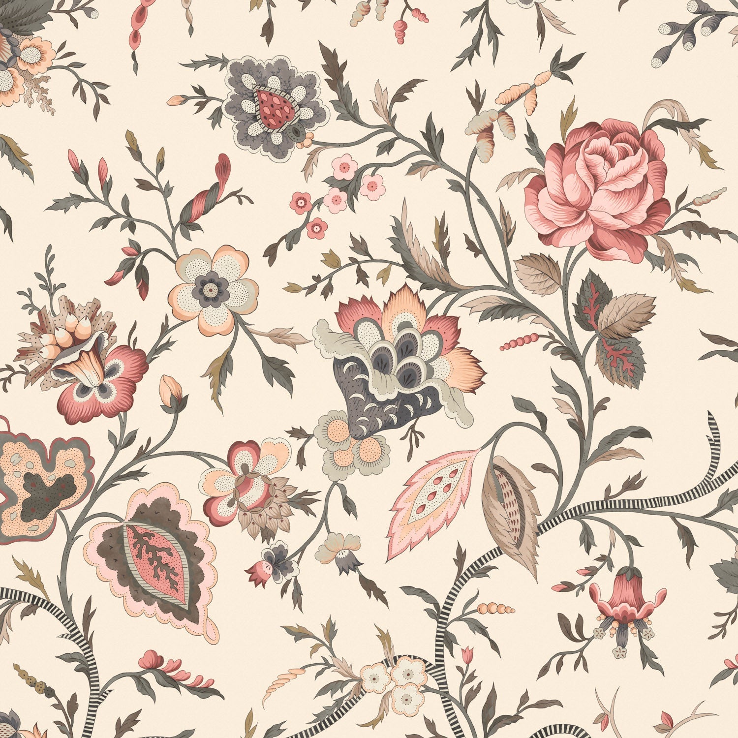 LAVENHAM Rose Wallpaper - Warner House