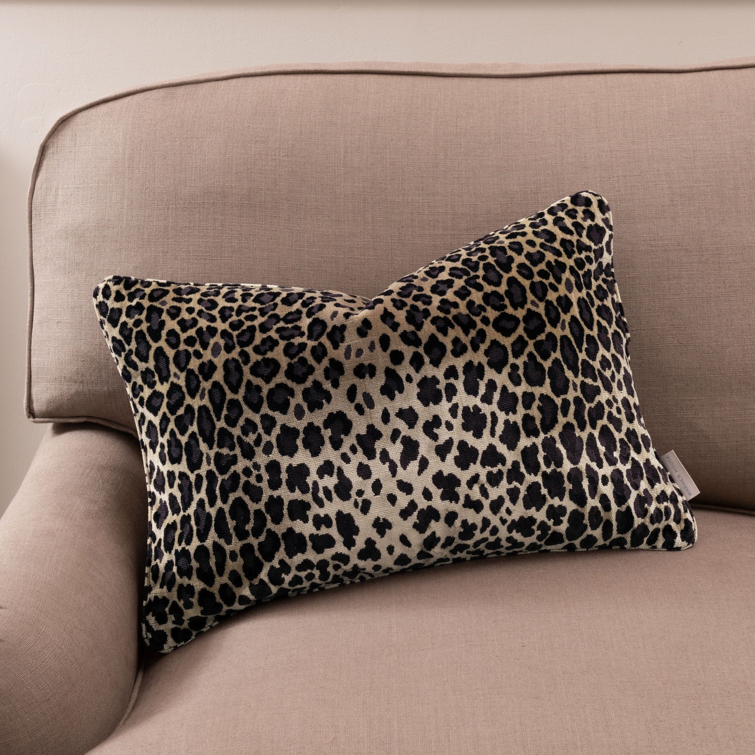 LEOPARD Natural Woven Cushion - Warner House