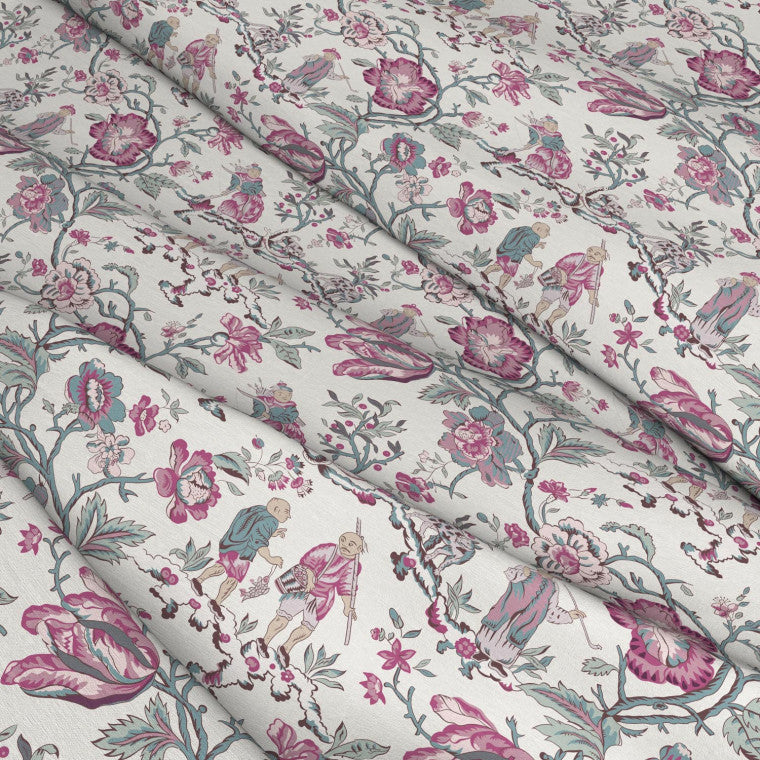 LES PECHEURS Violet Linen Mix Fabric - Warner House