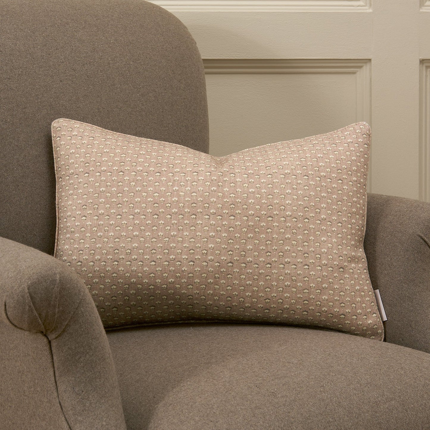 LILOU Blush Linen Mix Cushion - Warner House