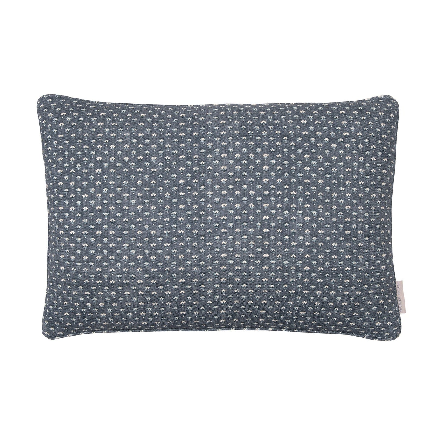 LILOU Indigo Linen Mix Cushion - Warner House