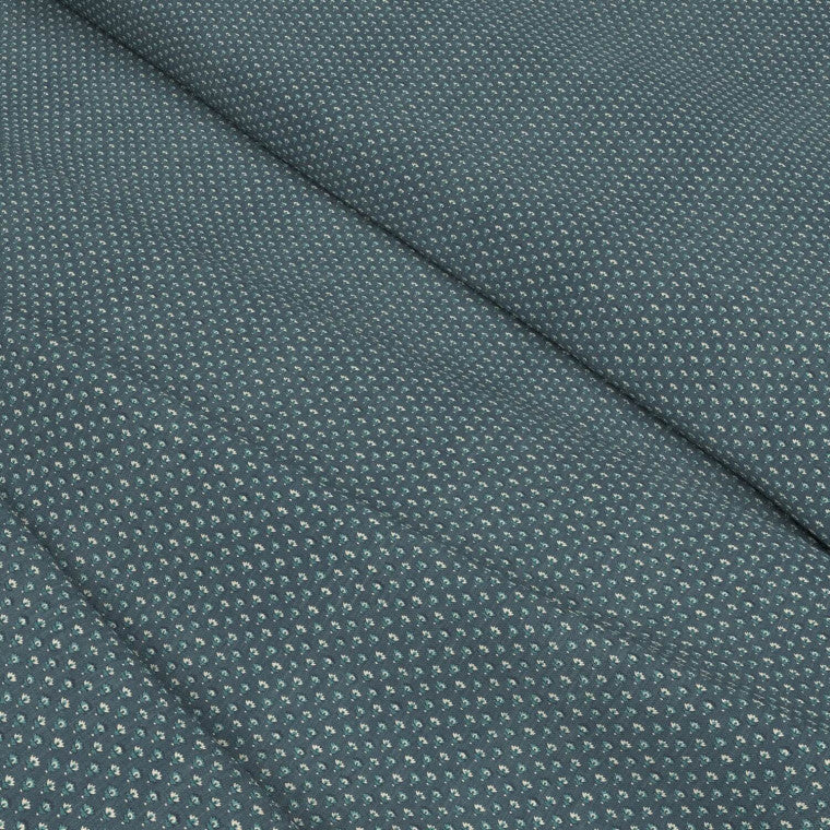 LILOU Indigo Linen Mix Fabric - Warner House