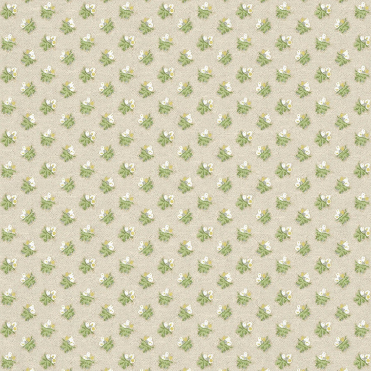LITTLE ACORNS Green Linen Mix Fabric - Warner House