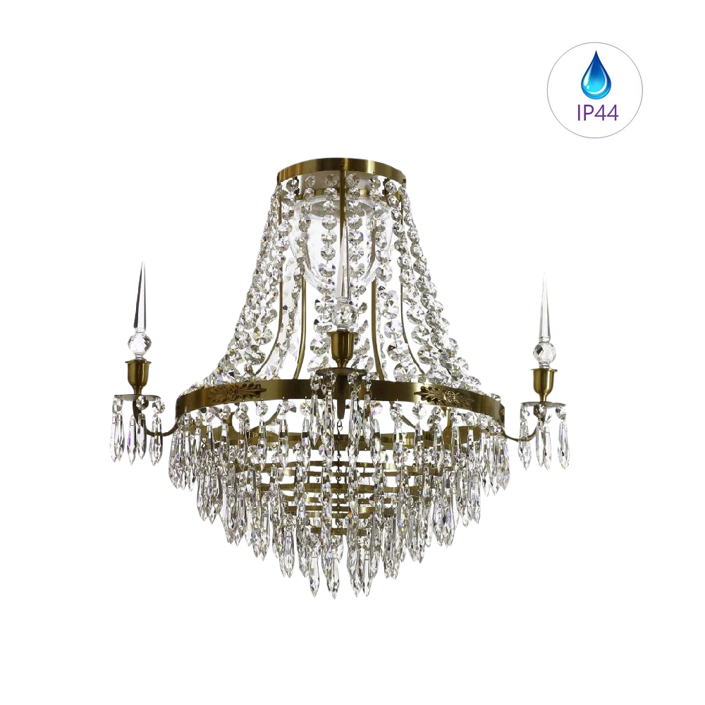 10 Large Nickel Bathroom Chandelier