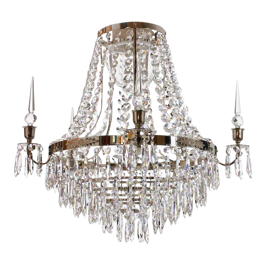 10 Large Nickel Bathroom Chandelier