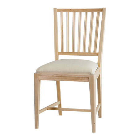 Leksand Wooden Chair with Upholstered Seat - carvings