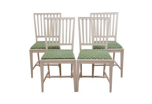 Set of 4 leksand Chairs in off-white paint finish