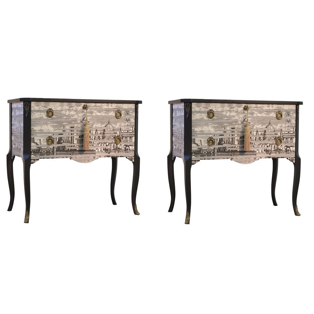(704-2) Classic  Louis XV Style Chests (A Pair)