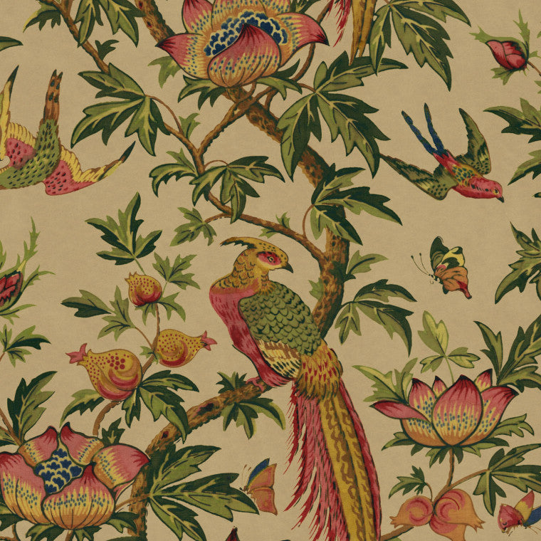 MAJESTIC BIRD Antique Velvet Fabric - Warner House