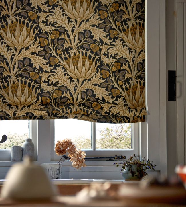 Artichoke Room Velvet Fabric - Brown